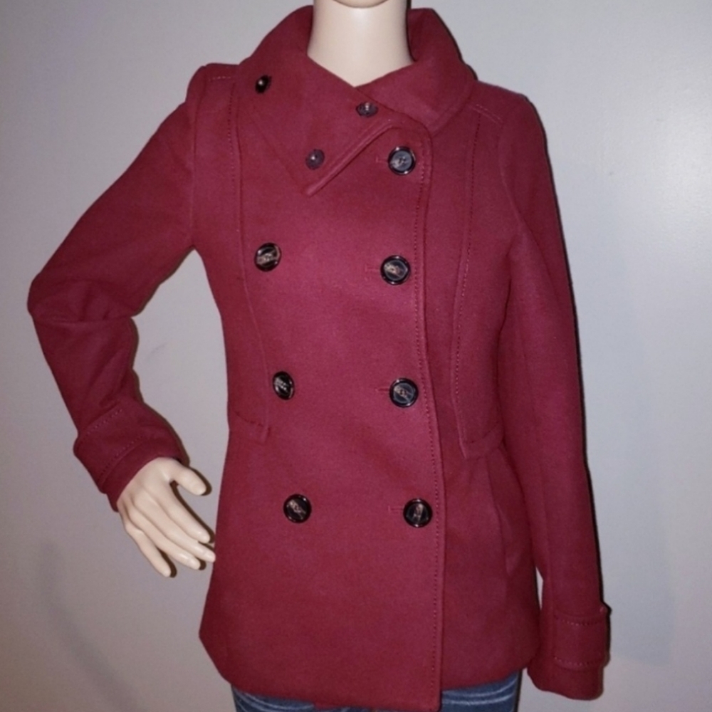 H & M | DOUBLE BREASTED PEACOAT- NEW!